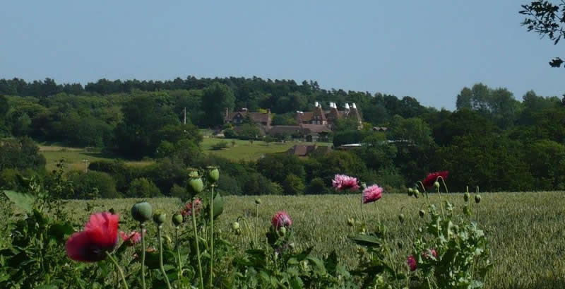 Three Chimenys Farm Oast houses, in Kent